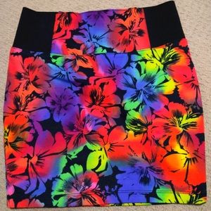 Vibrant floral skirt